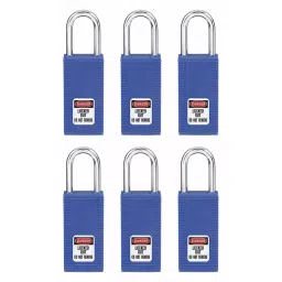 BRADY Lockout Padlock Keyed Different Nylon Long Body Size Hardened Steel Std Blue Osha, 39N262-picture-8