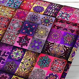 ArtzFolio Purple & Pibk Printed UV Resistant Wallpaper-image-60