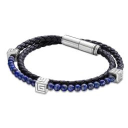 Guy Laroche Victor Leather Men Blue Bracelet-image-9