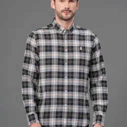 Red Tape Black Cotton Polyblend Checks Regular Fit Casual Shirt-image-24