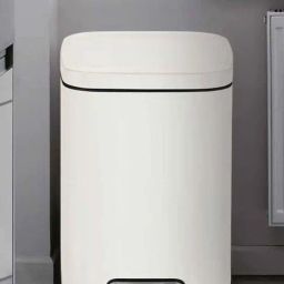 OBSESSIONS White Stainless Steel Step Dustbin with Liner (6 L)-22