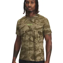 Under Armour Brown Project Rock Iso Chill Abstract Slim Fit T-Shirt-picture-3