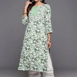 Varanga White Printed Straight Kurta-image-48