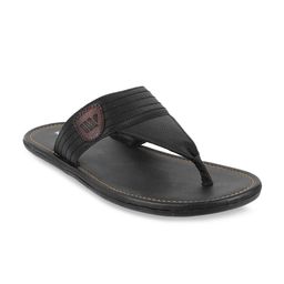 WALKWAY by Metro Men Black & Brown Colourblocked Comfort Sandals-image-98