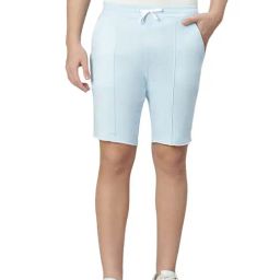 Slowave Ice Blue Regular Fit Shorts-image-10