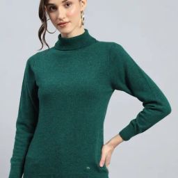 Monte Carlo Green Regular Fit Sweater-image-36