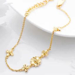 Golden Butterfly Elegance 925 Sterling Silver Gold-Plated Bracelet-image-16