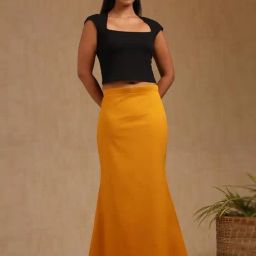 Soch Mustard Cotton Spandex Solid Sharewear-image-6