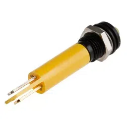 RS PRO Yellow Panel Mount Indicator, Mounting Hole Size 8 mm, Termination Type Solder Tab, IP Rating IP67, Model No 208116 image 3