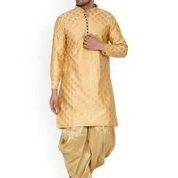 VEERA PARIDHAAN Men Regular Kurta with Dhoti Pants-picture-17