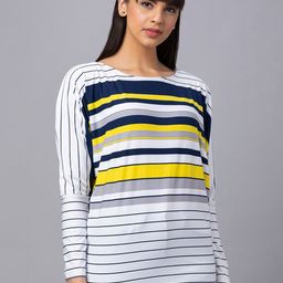 Globus Horizontal Striped Long Sleeves Longline Top-image-34