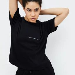 KAPPA Black Graphic Print T-Shirt-image-95