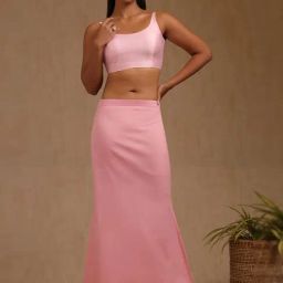 Soch Pink Cotton Spandex Solid Sharewear-image-85