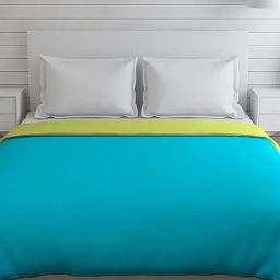 Layers Savona Solid Blue 120 GSM Microfibre Double Comforter-image-37