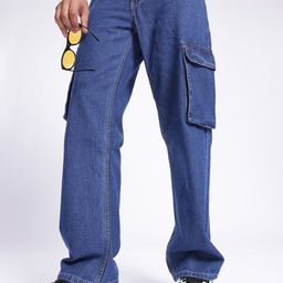 glitchez Men Urban Savvy Relaxed Fit Cargo Jeans-picture-0