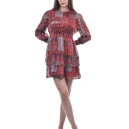 Only Cloud Dancer Fit & Flared Printed Dress-image-85