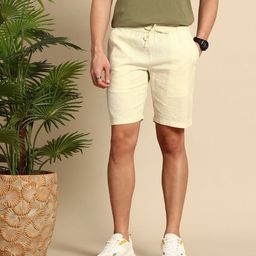 Mast & Harbour Men Self Designed Regular Shorts-image-36