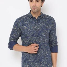 Duke Blue Slim fit Printed Shirt-image-40