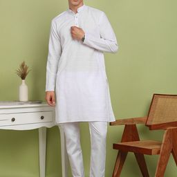 FUBAR Men Ethnic Motifs Regular Pure Cotton Kurta with Pyjamas Kurta Sets-image-41