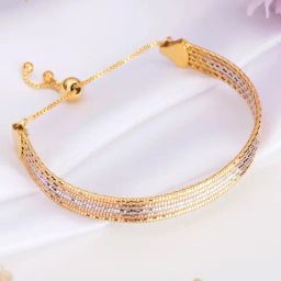 Eternal Sparkle Layered Triple-Tone Plated 925 Sterling Silver Bracelet-image-2