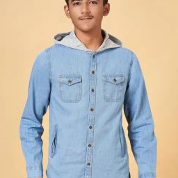 Coolsters by Pantaloons Kids Light Blue Solid Full Sleeves Shirt-picture-36