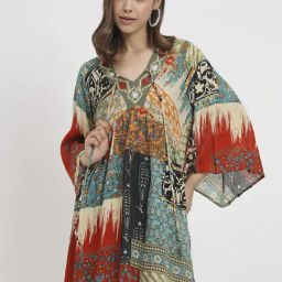 Veldress Multi Rayon Comfort fit Printed Blouses-image-95