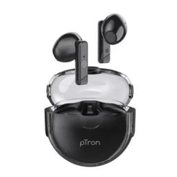 PTron Bassbuds Fute Wireless Bluetooth 5.1 Earbuds, 25 Hours Playtime, Type-C Charging (Black)-47