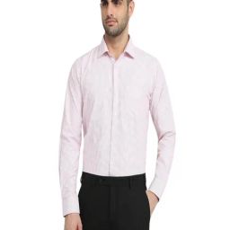 Park Avenue Red Slim Fit Striped Formal Shirt-picture-33