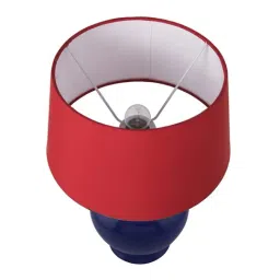 Homesake Navy Ceramic Guard Shaped Table Lamps with Red Shade - Set of 2 image 4