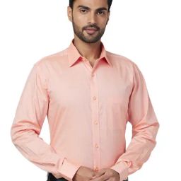 Raymond Orange Cotton Slim Fit Shirt-picture-34
