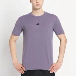 Adidas Purple Slim Fit Printed Sports T-Shirt-image-44