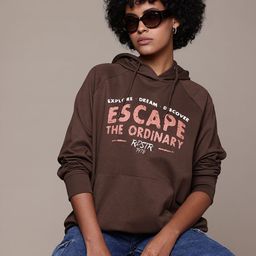 The Roadster Lifestyle Co. Printed Oversized Hooded Sweatshirt-image-50