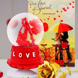 Archies Multicoloured Combo of Love Figurine, Rose & Greeting Card-image-97