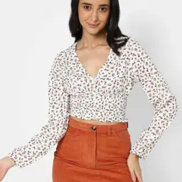 VASTRADO White Printed Top-image-27