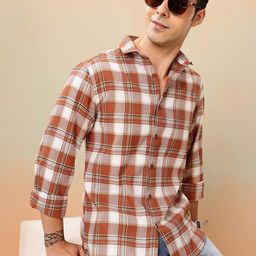 Mast & Harbour Checked Casual Shirt-image-97