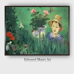 The Art House Brown & Green Boy in Flowers Wooden Framed Painting Wall Art-image-16