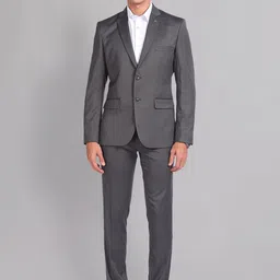 AD By Arvind Tailored Fit Notched Lapel Collar Single-Breasted 2 Piece Formal Suit-picture-33