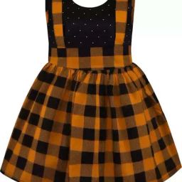 Wish Karo Kids Yellow Checks Frock-picture-16