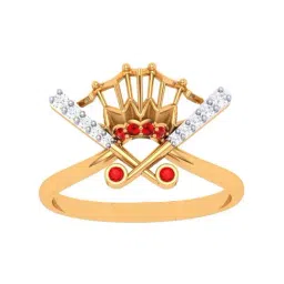 P.C. Chandra Jewellers 22k Gold Artistic Abstract Finger Casual Ring for Women-image-21