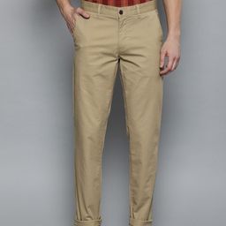 Louis Philippe Sport Men Khaki Slim Fit Printed Regular Smart Casual Trousers-image-78