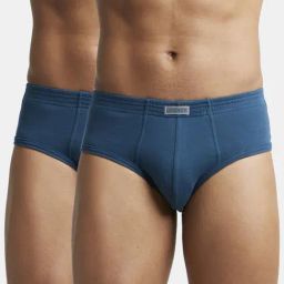 Jockey 1009 Dark Green Super Combed Cotton Rib Briefs with Stay Fresh Properties - Pack of 2-picture-33