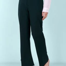 FITHUB Green Regular Fit High Rise Trousers-image-24