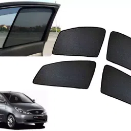 Auto Pearl Side Window Sun Shade Cover for Tata Indica (Black)-picture-23