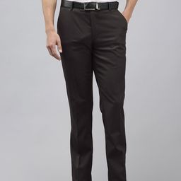 Arrow Men Self Design Textured Hudson Tailored Fit Formal Trousers-8