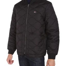 Tommy Hilfiger Black Regular Fit Printed Quilted Jacket-image-16