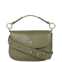 Tommy Hilfiger Green Polyurethane Solid Women Shoulder Bag-78