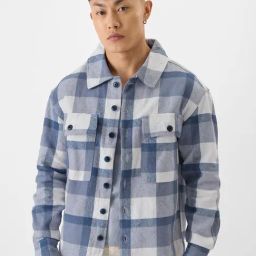 The Souled Store Multicolored Cotton Loose Fit Checks Shackets-image-78