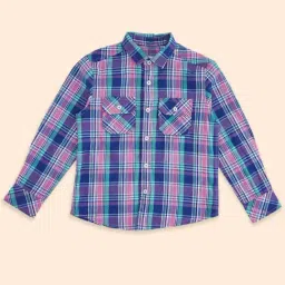 Pantaloons Junior Multicolor Cotton Chequered Full Sleeves Shirt-picture-23