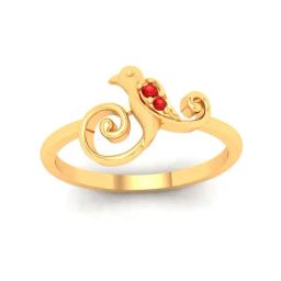 P.C. Chandra Jewellers 18k Gold Bird Shaped Casual Ring for Women-picture-5