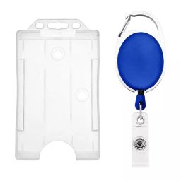 FEDUS I.D. Card Retractable Holder Badge with Yo Yo Clip Combo Blue-picture-10